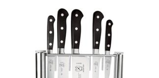 Mercer Culinary 6-Pc Tempered Glass Knife Block