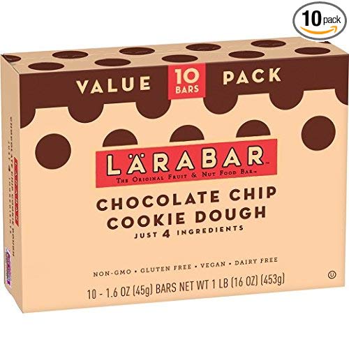 Deal Review 10 Count Gluten-Free, Vegan, Dairy Free Larabar Snack Bars (Chocolate Chip Cookie Dough, Apple Pie or PB&J)