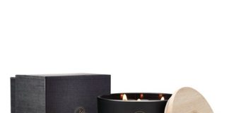 Aubert & Amandine Luxury LAR-001 3 Wick Lavender Vanilla Scented Soy Wax Blend Calming Candle