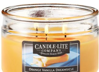 Candle-Lite 1879132 3-Wick Orange Vanilla Dreamsicle Scented Paraffin Wax Jar Candle